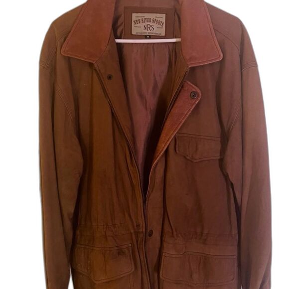 VTG New River Sports Authentic Leather Men's M Utility Chore Jacket UGC4 - Picture 6 of 6